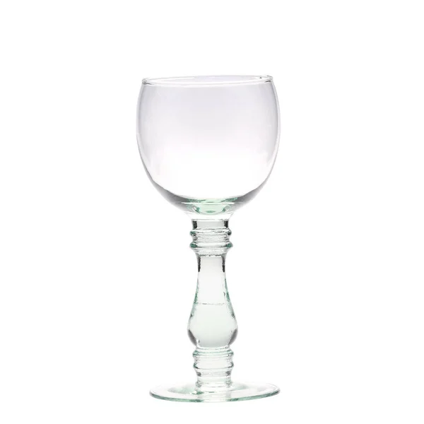 Gros Plan Verre Transparent Isolé Sur Fond Blanc — Photo