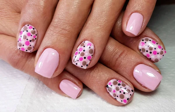 Profesjonalny Nowoczesny Żel Manicure — Zdjęcie stockowe