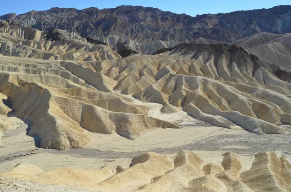 The erosional landscape of Zabriskie Point, east of Death Valley, California, US