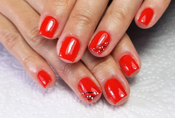 Profesjonalny Nowoczesny Żel Manicure — Zdjęcie stockowe