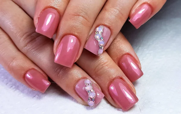 Profesjonalny Nowoczesny Żel Manicure — Zdjęcie stockowe