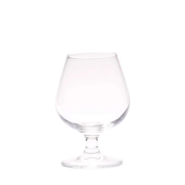白底玻璃杯在白色背景上垂直拍摄的照片 — 图库照片