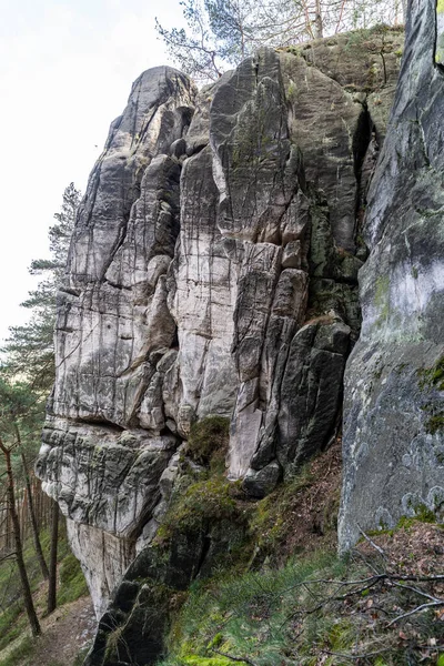 Beautiful Sandstone Rocks Bohemian Paradise Czechia Autumn Landscape Sandstone Rock — Stock Photo, Image