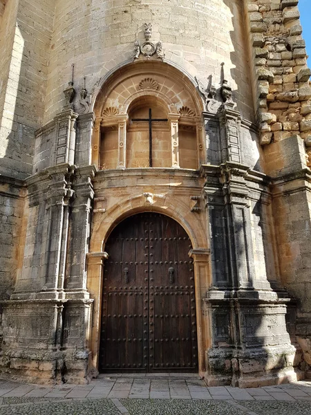 Colpo Verticale Della Chiesa Puente Nuevo Ronda Spagna — Foto Stock