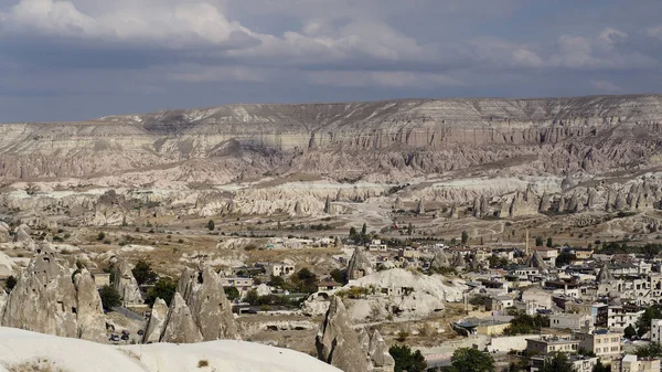 Flygbild Kappadokien Landskap Centrala Anatolien Turkiet — Stockfoto