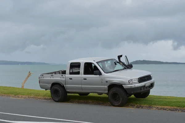 Auckland Nueva Zelanda 2020 Vista Camioneta Mazda Bounty Turbo Plateada — Foto de Stock