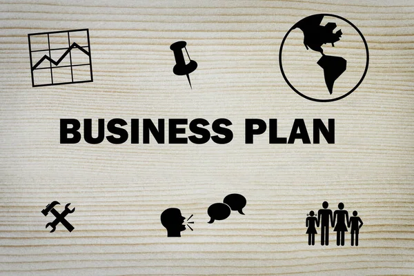 Uma Ilustração Modelo Plano Negócios — Fotografia de Stock