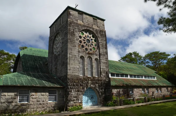 Een Verticaal Shot Van Kerk Van Heilige Maria Maagd Sagada — Stockfoto