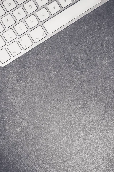 Top View Closeup Keyboard Computer Stone Textured Surface — Stock Photo, Image