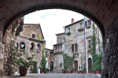 old part of town, center of Montemerano, toskany, Italy clipart