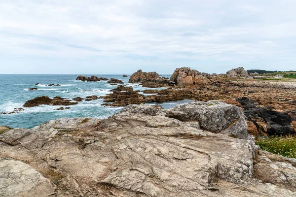 Het Prachtige Landschap Van Gouffre Plougrescant Bretagne Frankrijk — Stockfoto