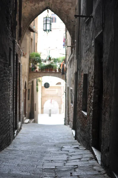 Lane Old Town Siena Tuskany Italy — Stock Photo, Image