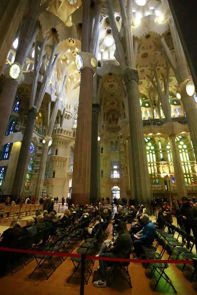 Barcelon España Febrero 2017 Sagrada Familia Sagrada Familia Tiene Torres — Foto de Stock