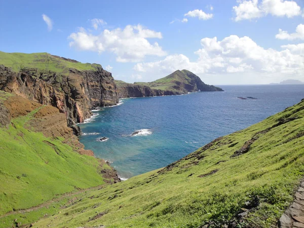 Amazing Shot Rocky Hilly Landscape Sea Madeira Portugal — Stock Photo, Image