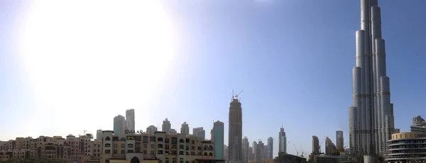 Dubai United Arab Emirates Серпня 2020 Вид Бурдж Халіфа Сонячний — стокове фото