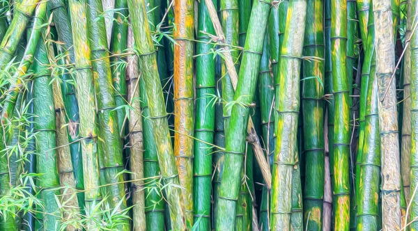 日光の下で多くの竹の木のクローズアップショット — ストック写真