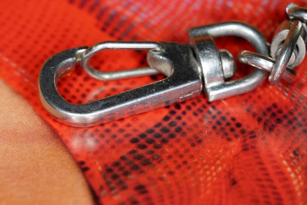 Closeup Shot Metal Carabiner — Stock Photo, Image