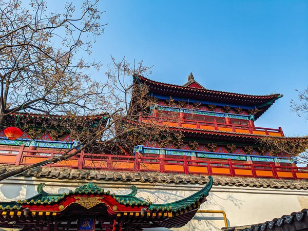 Tiro Ângulo Baixo Templo Japonês — Fotografia de Stock