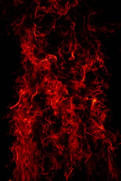 Beautiful Vertical Shot Large Burning Fire Night — Stock Photo, Image