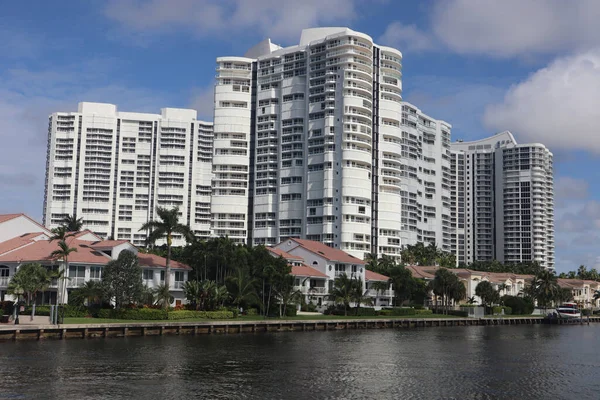 Hollywood Florida Estados Unidos Sep 2020 Vista Los Condominios Residenciales — Foto de Stock