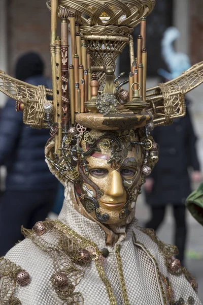 Hane Traditionell Venedig Mask Den Världsberömda Karnevalen — Stockfoto