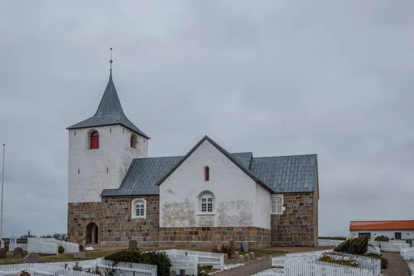 Kostel Fjaltring Dánsku — Stock fotografie