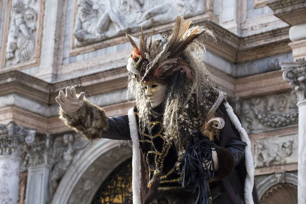 Hane Traditionell Venedig Mask Den Världsberömda Karnevalen — Stockfoto