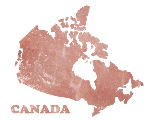 Mapa Canadá Hecho Jamón —  Fotos de Stock