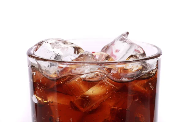 Vaso Coca Con Cubitos Hielo — Foto de Stock