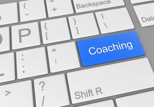 Bouton Spécial Coaching Sur Clavier Ordinateur Portable — Photo