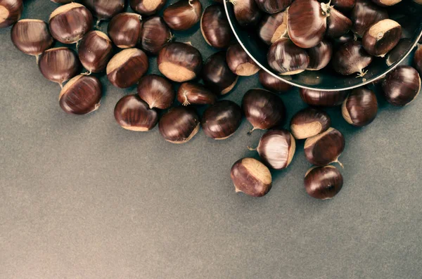 High Angle Shot Bowl Hazelnuts — Foto Stock