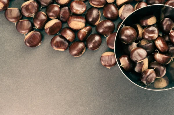 High Angle Shot Bowl Hazelnuts — Foto Stock