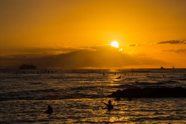 Una Hermosa Toma Mar Atardecer — Foto de Stock