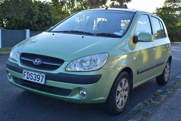 Auckland Nový Zéland Listopadu 2020 Pohled Světle Zelenou Hyundai Getz — Stock fotografie