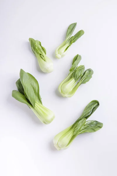 Primo Piano Verdure Fresche Verdi Bok Choy Isolate Uno Sfondo — Foto Stock