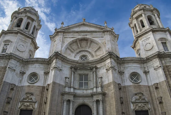 Beau Cliché Façade Baroque Cathédrale Cadix Espagne — Photo