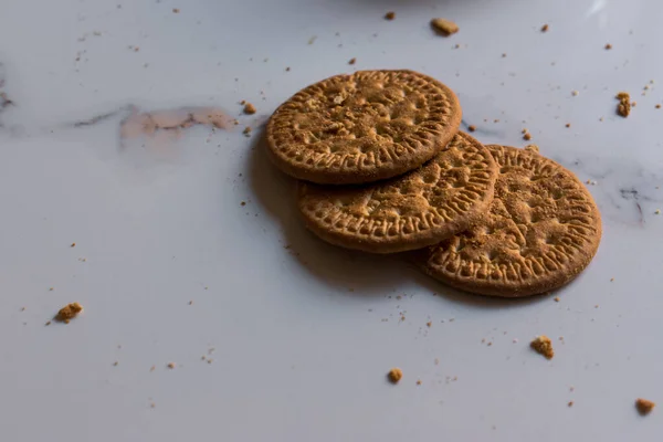 おいしい丸いクッキーのクローズアップショット — ストック写真