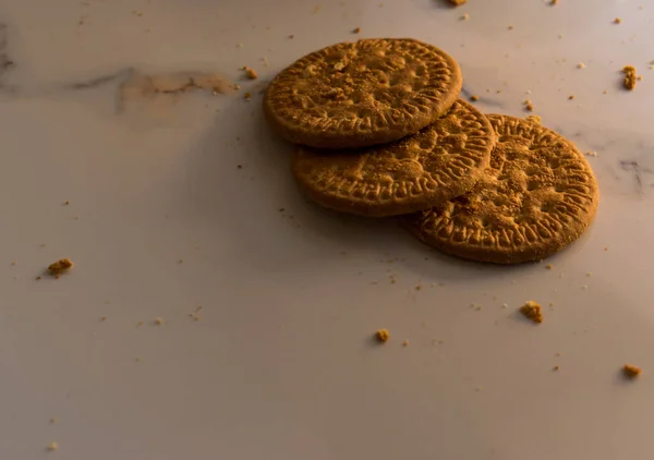 おいしい丸いクッキーのクローズアップショット — ストック写真