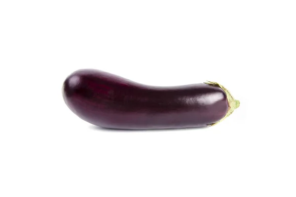 Une Aubergine Isolée Sur Fond Blanc — Photo