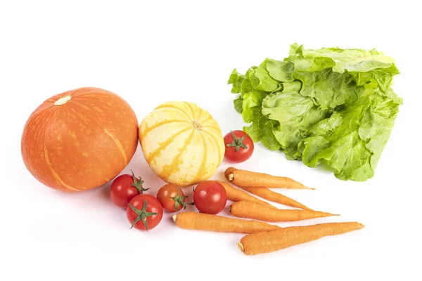 Légumes Frais Isolés Sur Fond Blanc — Photo