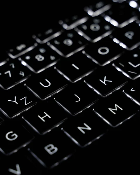 Closeup Black Keyboard — Stock Photo, Image