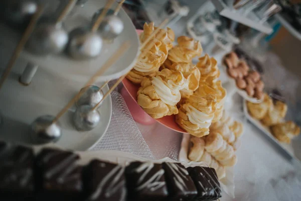 Selective Focus Closeup Cookies Icing Other Sweet Treats Buffet Table — Stock Photo, Image