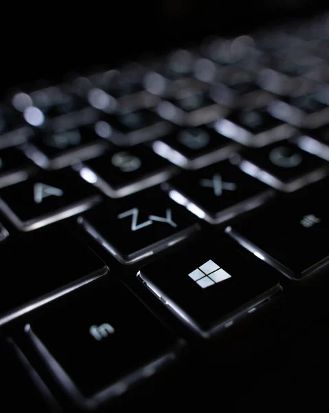 Closeup Black Keyboarder — Stock Photo, Image