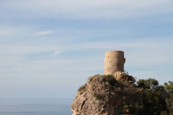 Een Landschap Van Torre Del Cin Banyalbufar Spanje — Stockfoto