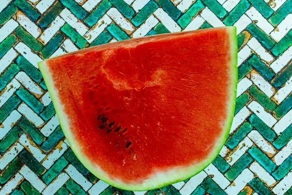 Closeup Shot Sliced Watermelon — Stock Photo, Image