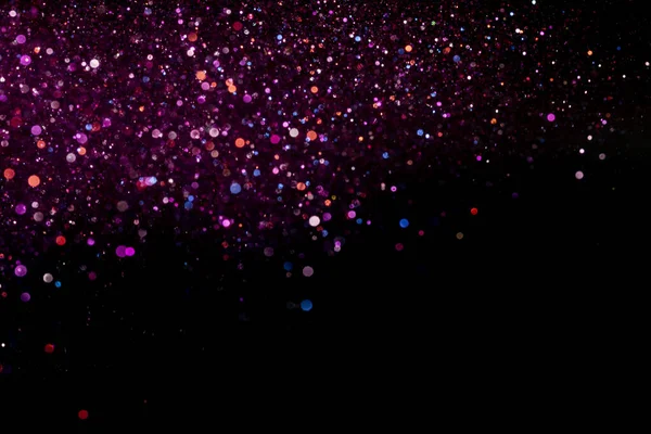 Ένα Όμορφο Λαμπερό Πολύχρωμο Glitter Ρίχνει Κάτω Από Πάνω Ένα — Φωτογραφία Αρχείου