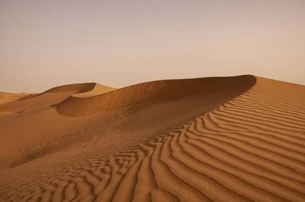 The beautiful view of a desert with a texture of sand