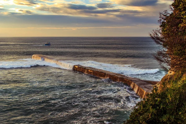 Una Vista Impresionante Del Mar Atardecer — Foto de Stock