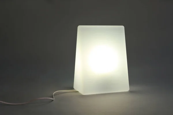 White Modern Lamp Dark Background — Stock Photo, Image