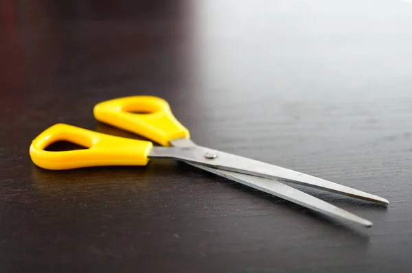 Shot Scissors Yellow Handles — Stock Photo, Image